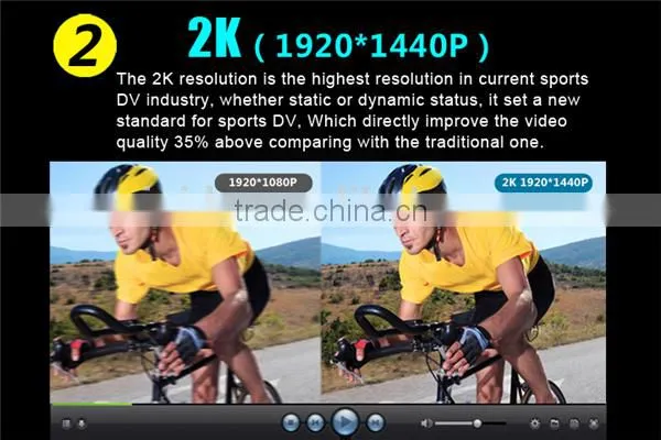 1920x1440P@30fps 2K Waterproof WIFI Sport Camera X5 With 170 Degree Wide Angle, Slow Motion/Time Lapse & RF Remote Control photo-2