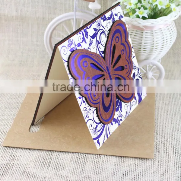 2016 New Fashion Design Customized Blue Invitation Wedding Cards photo-4
