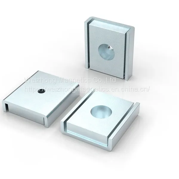 NdFeB Channel Magnet With Mounting Hole 1 Inch