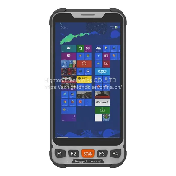 Cheapest 5.5 Inch WIN10 4+64GB Z8350 USB3.0 1920*1080 Rugged Handheld Computer Smart Hand Terminal PDA NFC 2D UHF RFID Scanner photo-2