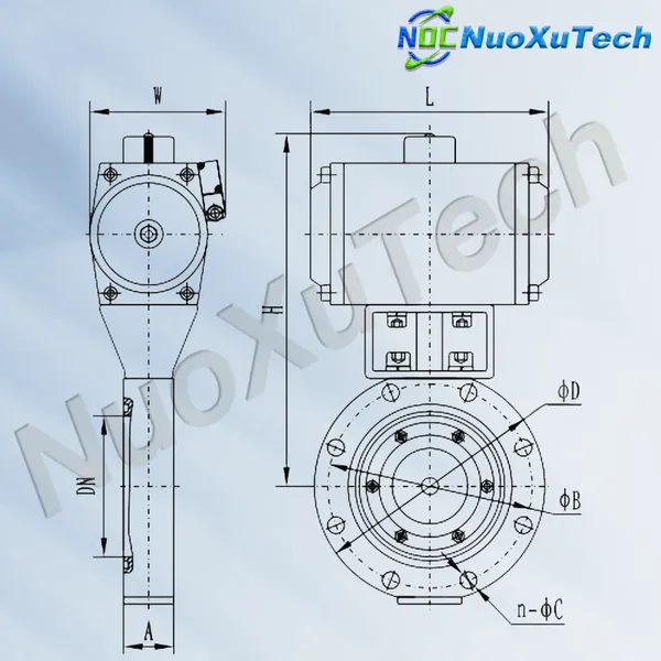 NuoXuTech GIQ-AB Series Pneumatic High Vacuum Butterfly Valve photo-2