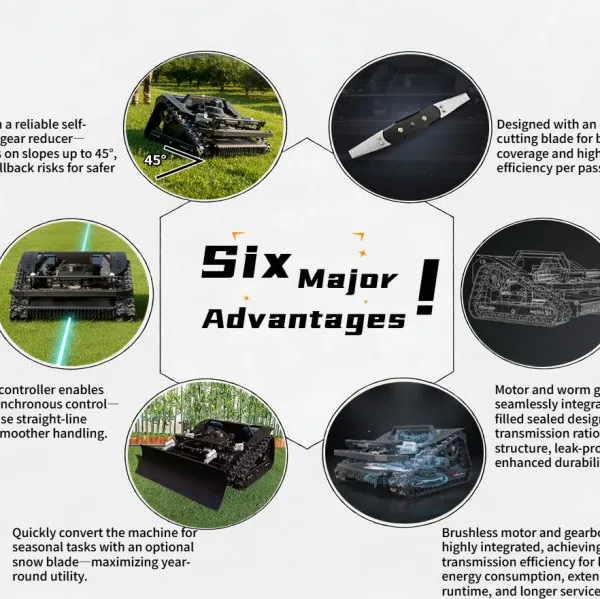 Factory Direct Sales 224cc 0-4km/h Walking Speed 45 Degrees Brushless Motor Remote Mowing Tank by Vigorun Tech photo-4