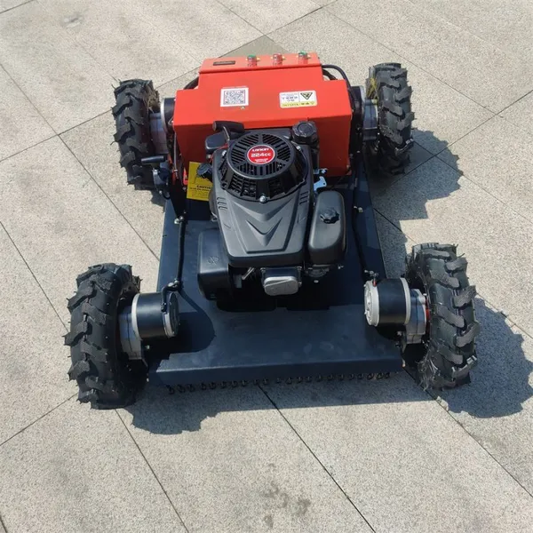 Gasoline Engine Self-Charging Battery Powered Zero Turn Remote Controlled Slope Lawn Mower photo-2