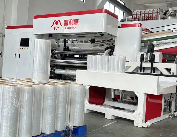 Four Shafs Rewinder High Capacity Energy Saving FLY 1500MM PE Stretch Film Machine Stretch Wrap Film Machine photo-2