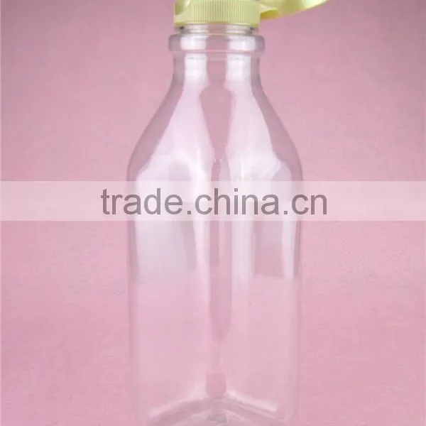 27oz 780ml Clear Square Food Grade Plastic Pet Milk Bottle for Sale photo-4