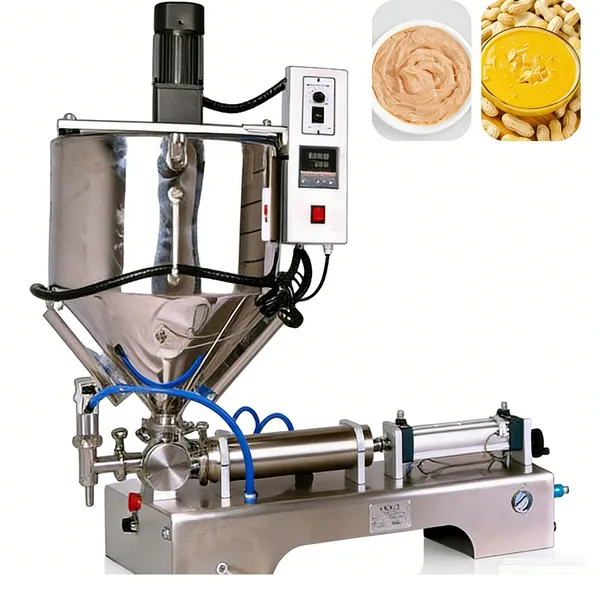 Semi-Automatic Heating & Mixing Horizontal Pneumatic Paste Filling Machine for Viscous Paste photo-3
