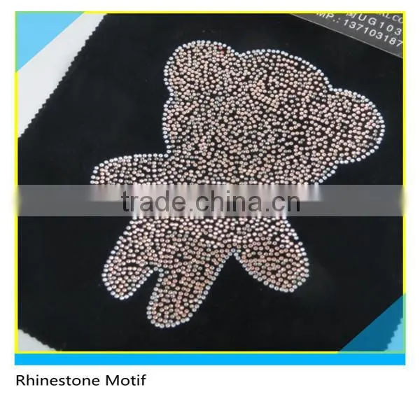 Hot Fix Applique Motif Customize Size Glass Crystal Cute Dog Design For Bags photo-2