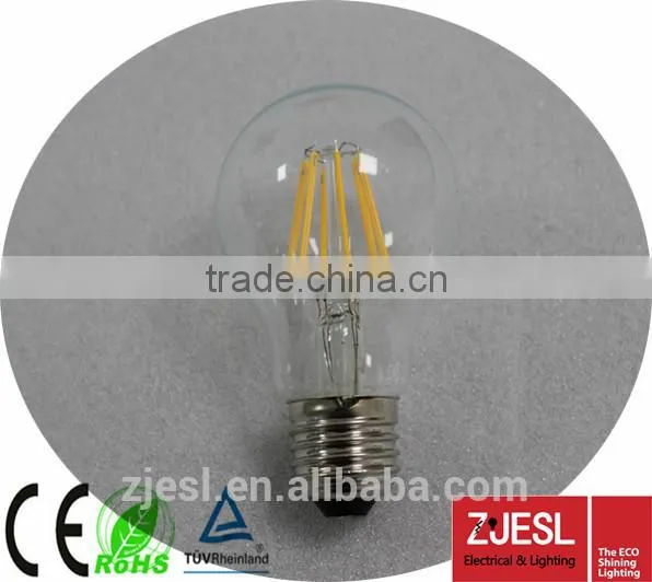 TUV CE ROHS Approved Clear Glass 6W E27 LED Filament Bulbs photo-2