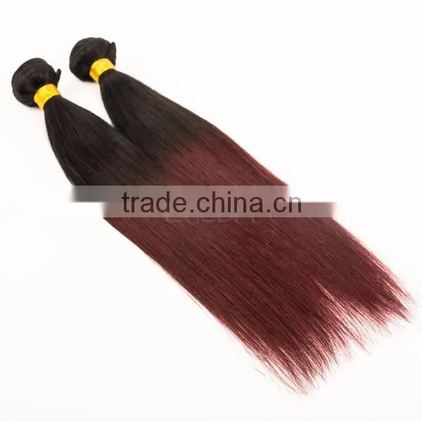 Peruvian Hair Weave Peruvian Ombre Hair Black and Red Ombre Hair Cheap Ombre Hair Extension photo-4