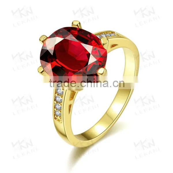 18k Plated Luxury Sapphire Gemstone Women Engagement Wedding Rings photo-2
