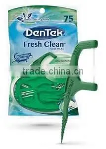 Green Dental Floss Pick in Bag With Customized Logo photo-3