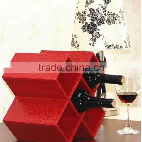 PU Faux Leather Wine Rack ,Wine Holder photo-3