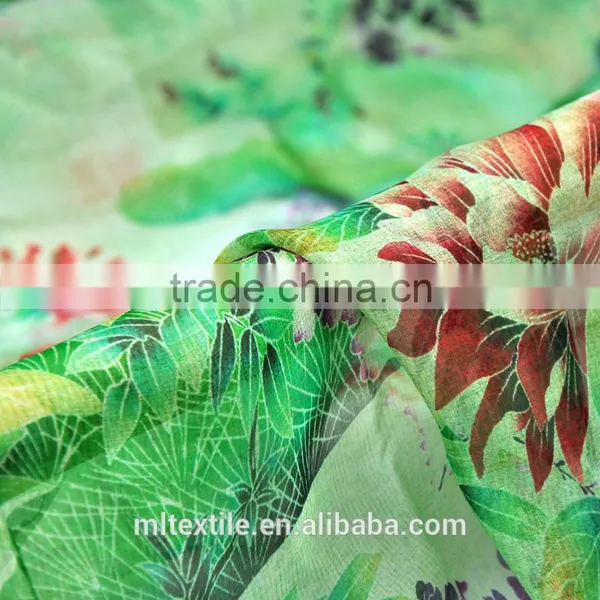 Print Chiffon Silk Fabric photo-3