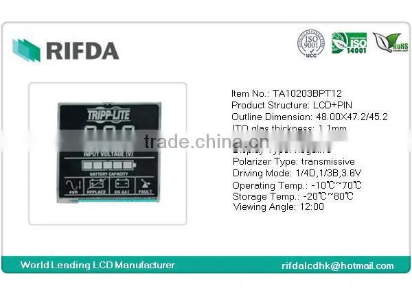 Negative TN 7 Segment Programmable Lcd Display 3 Digits photo-2