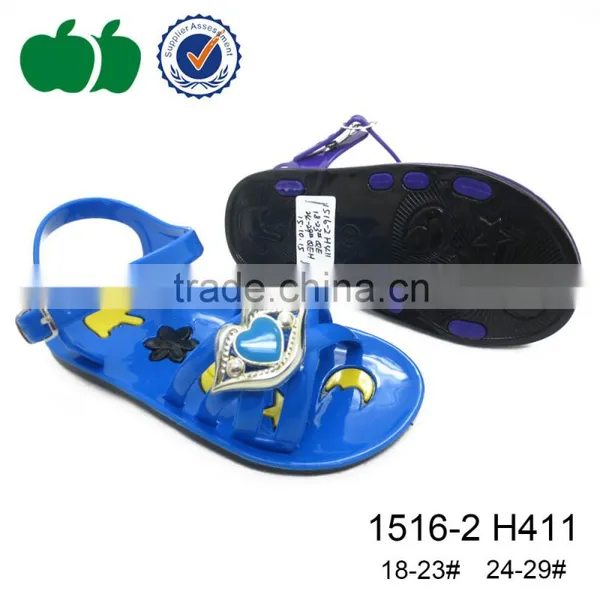 Cheap Wholesale Cute Flat Children Jelly Sandals for Girl