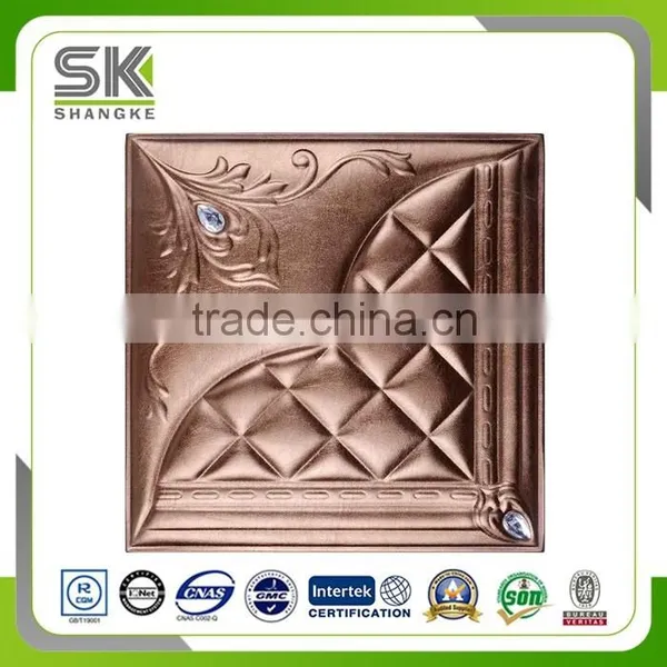 White Colored Simply Style Faux Leather 3D Tile For Home Decoration photo-5