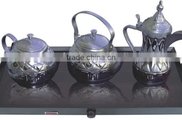 Enamel Metal Warming Tray / Electric Hot Plate / Teapot 400W