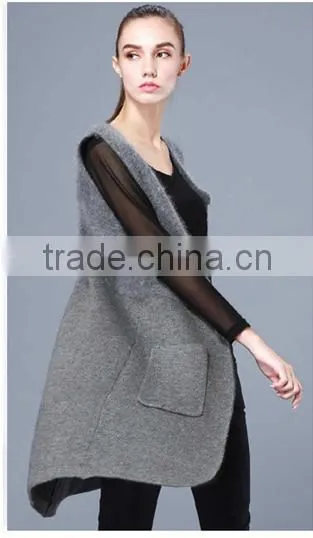 2016 Spring Europe Style High -end Faux Fur Vest photo-6