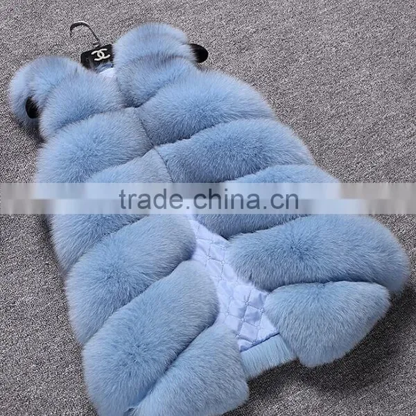 Unique Design Fashion Knitted Short Fox Fur Vest With Price photo-2