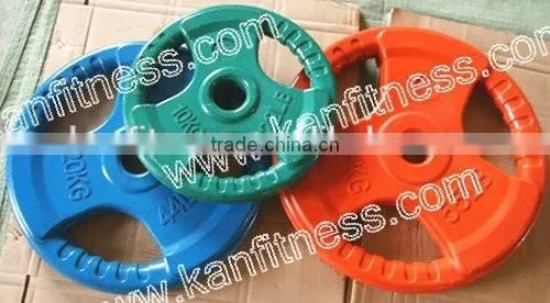 Tri-grip Weight Plate Color Black/three Grip Weight Plate /bumper Plate photo-3