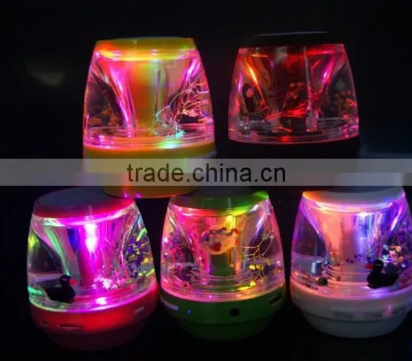 New Arrivel LED TF Card Slot and Hand-free Calls Support Liquid Mini Bluetooth Speaker 2015 photo-2