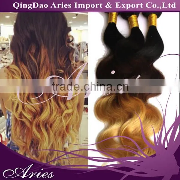 Grade 7A Peruvian Virgin Hair Body Wave Three 3 Tone Ombre Hair Extensions Unprocessed Peruvian Body Wave Virgin Hair photo-5