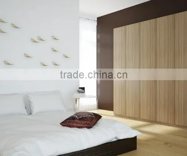 Modern Simple Wood Grain Melamine Bedroom Wardrobe photo-2