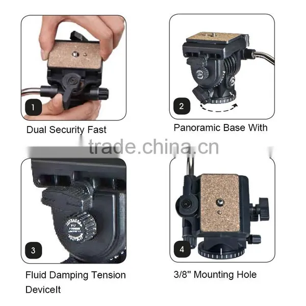 2 Way Panoramic Pan Head for Tripod Camera VT-1510 photo-6