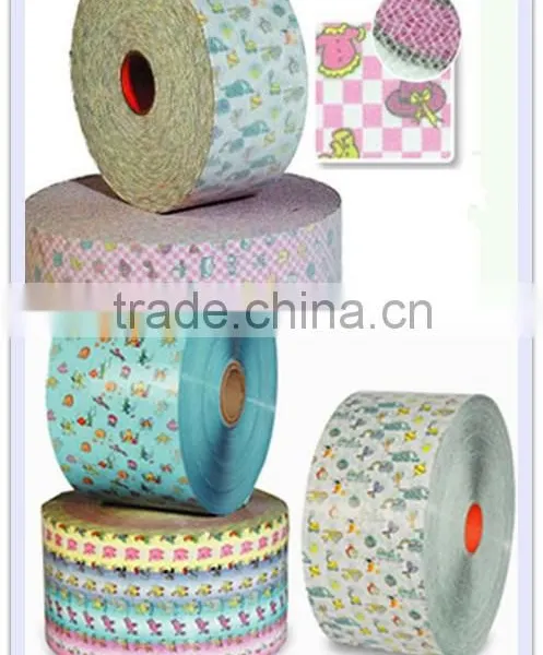 Raw Material For Baby Diaper,frontal Tape, Side Tape, Backsheet PE Film or Breathable Cloth-like FilmElastic Waist