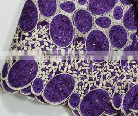 Latest Double Organza Lace Purple Africa Lace Big Occasion Dresses photo-3