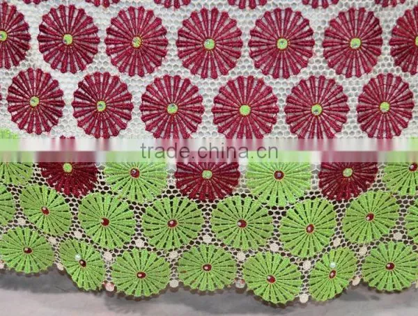 High Quality Guipure Cord Lace in Fabric Chemical African Lace Fabric Africa Dry Lace Dress photo-6