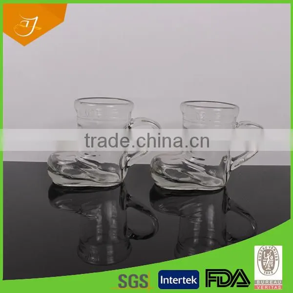 Boot Shape Clear Glass Beer Mug With Handle , Sublimation Beer Steins Quality Choice photo-3