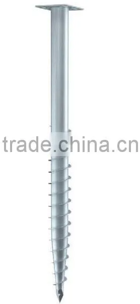 Helical Ground Screw Piles for Foundation of Solar Photovoltaic Brackets Spiral Post