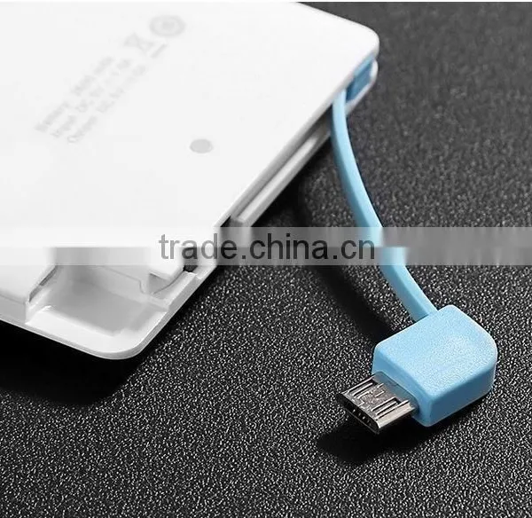 Online Shopping Site Mini Super Thin New Built in Cable Power Bank Card photo-5