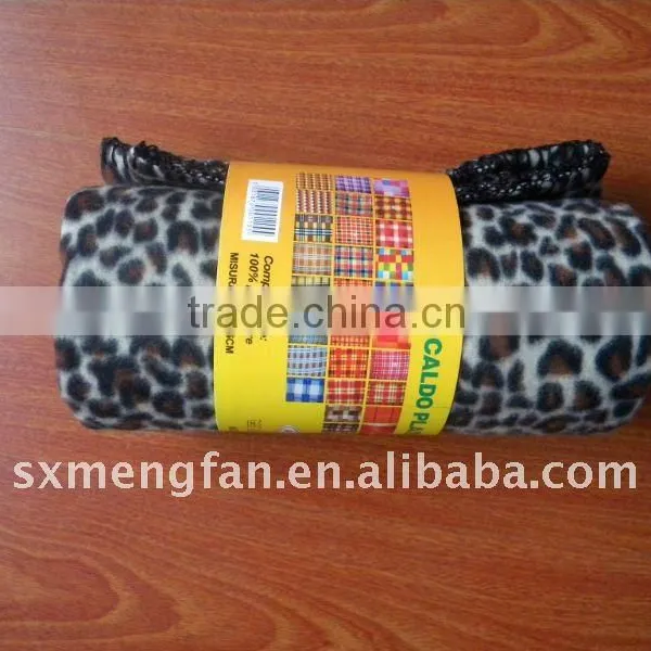 Zebra/Leopard Print Micro Polar Fleece Blanket/Throw in Roll With Belly Band