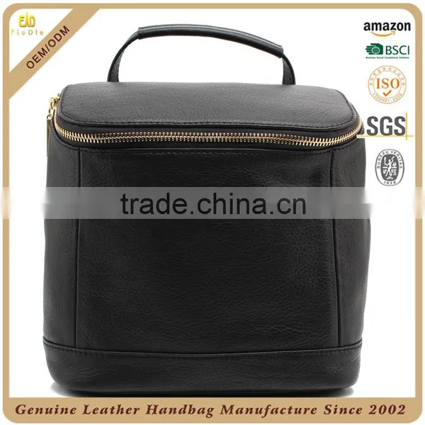 CSS1663-001 Good Quality Cow Leather High School Backpack Bag Black Traveling Zipper Bag China Multi-purpose Backpack photo-5