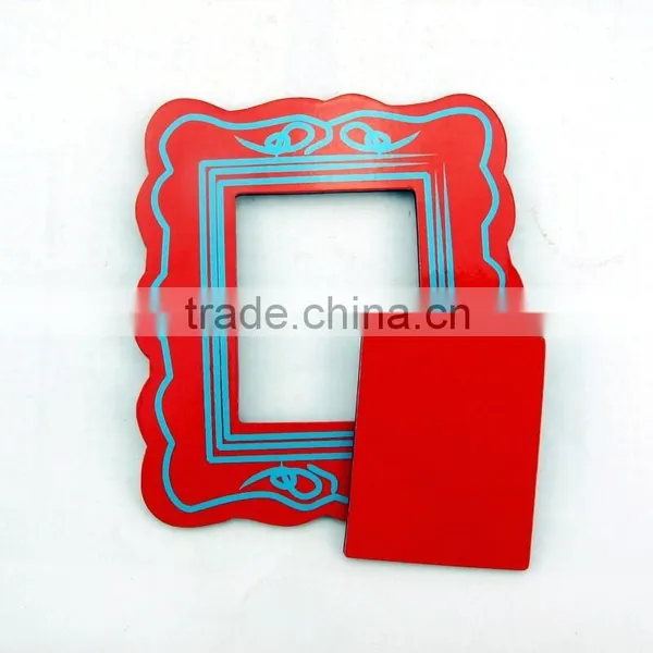Guangzhou Craft Gift Photo Frame With Clock/ Acrylic Fridge Magnet Photo Frame/ Photo Frame
