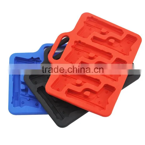100% Food Grade Freeze Party Handgun Shaped Silicone Ice Cube Tray photo-4
