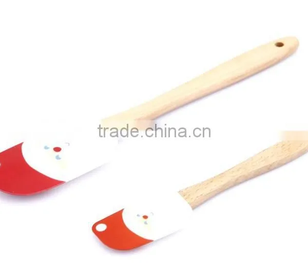 New Product Wood Handle Silicone Spatula Set photo-3