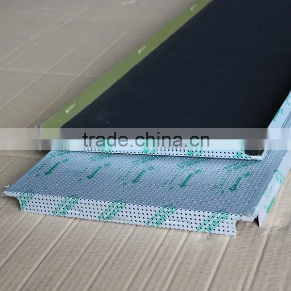 Sound Absorption Grey Powder Coated Aluminum Perforated Acoustic Clip in Ceiling Panel photo-4