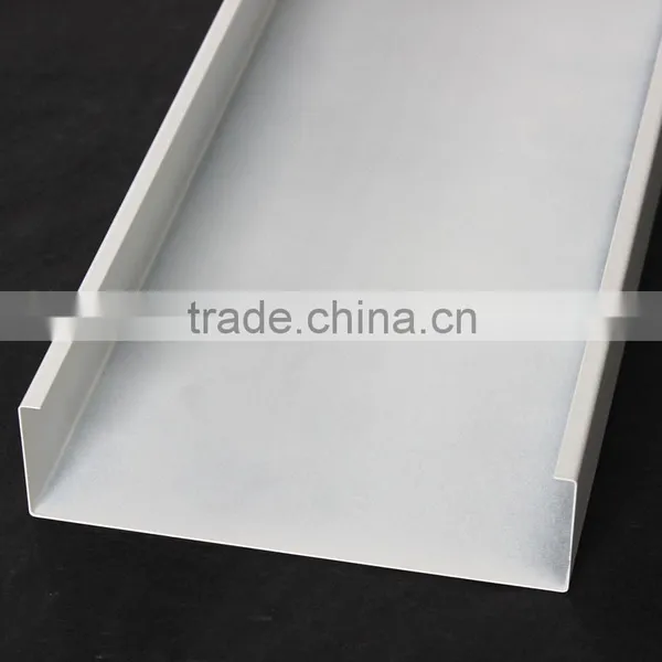 Width 255mm B Shaped Rustproof Commercial Metal / Aluminum Strip Linear Ceiling photo-3