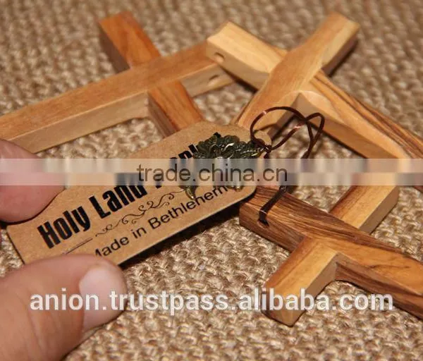 Original Olive Wood Hand Made Cross From Bethlehem. Christian photo-3