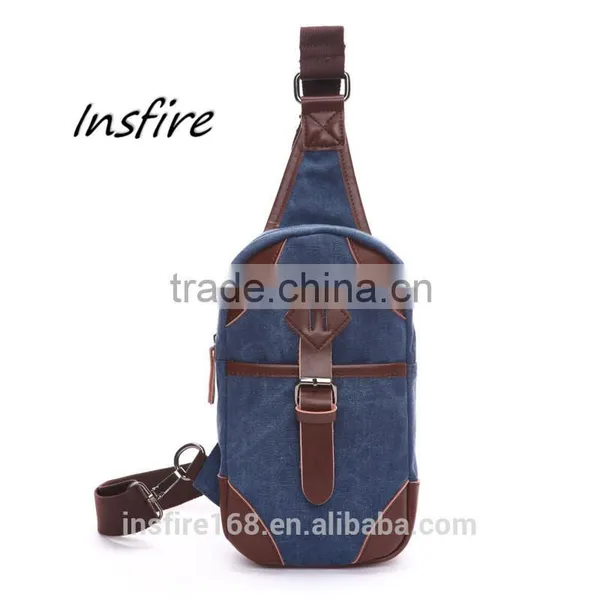 2016 Outdoor Waist Bag Fashionable Classical Canvas Waist Leg Bag Leather