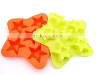 Five star shape silicone mold for baking