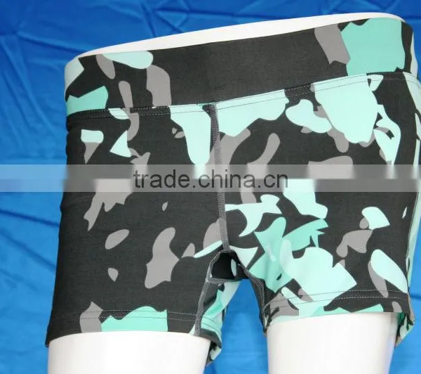 AOP polyester/Elastane quick dry ladies short pants