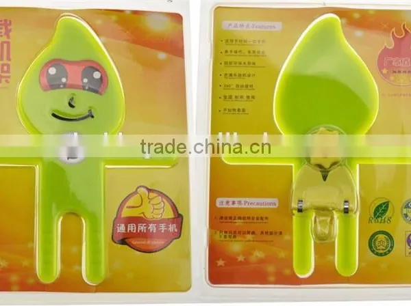 No Charger Desktop Phone Stand Compatible Brand Cartoon Face Multi-functuional Car Holder photo-4