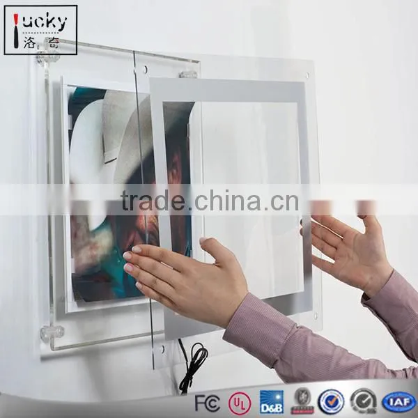 Wall Mounted Advertising Photo Frame Picture Frame Snap Frame LED Light Box ,edgelit Sign