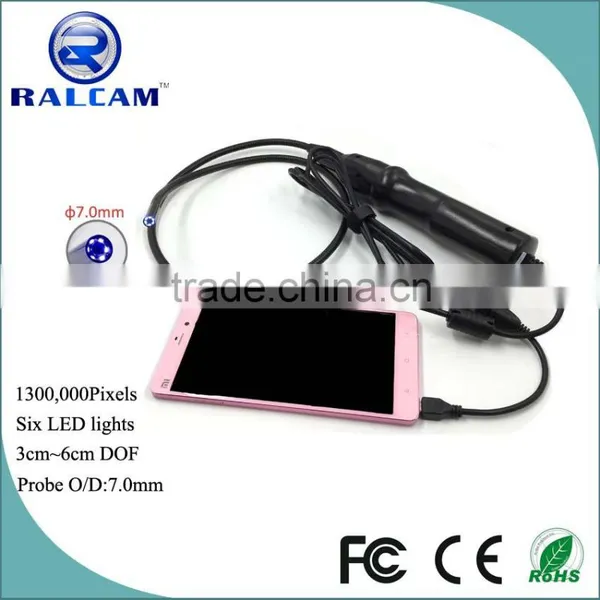 1280*1024 Resolution 7mm Android Endoscope Camera With Mirror Magnet Hook Accessories photo-2