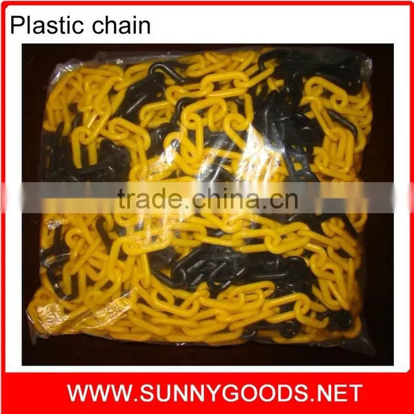 8mm Yellow and Black Safety Plastic Chain photo-3