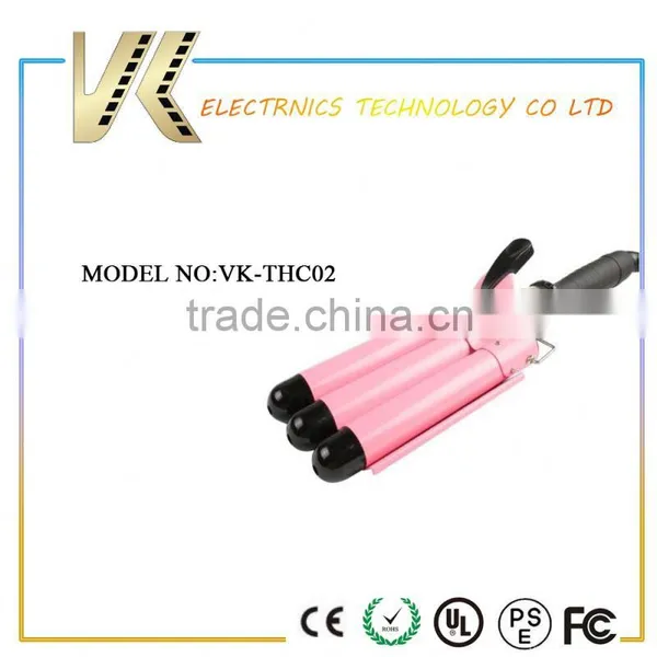 Three Barrels Iron Technology Magic Triple Barrels Rotating Hair Curler photo-2